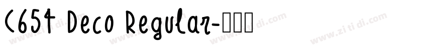 C654 Deco Regular字体转换
